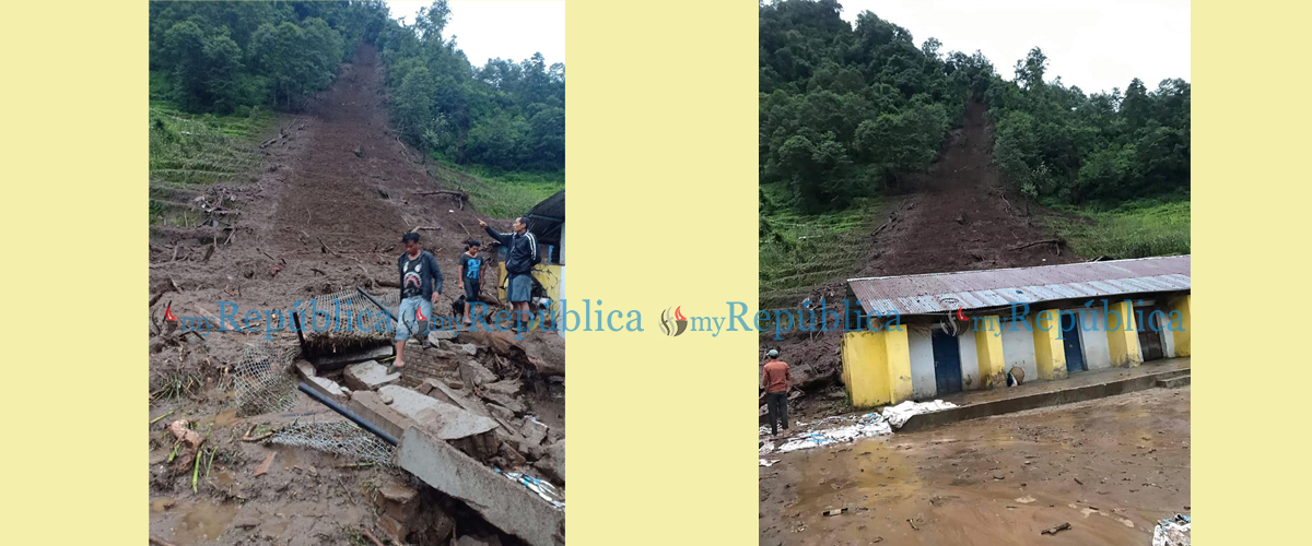 Sindhupalchowk  landslide; One dies, four others go missing