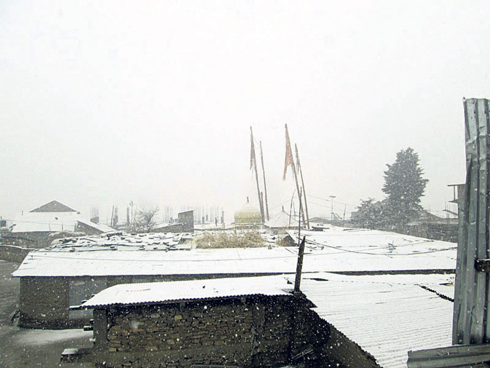 Snowfall halts tourist arrival in Jumla