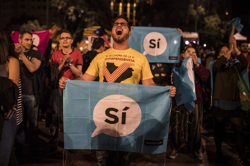 The Latest: Catalonia: 90 percent vote for independence