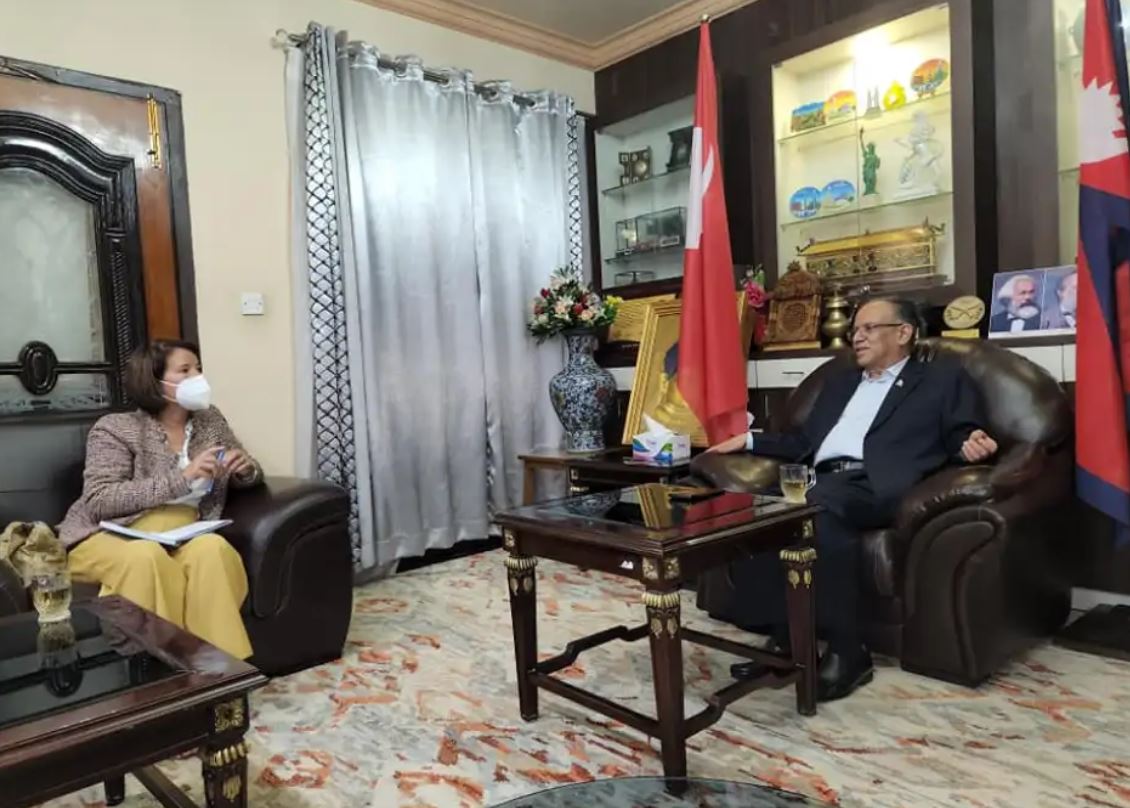 EU Ambassador Deprez calls on Maoist Center Chairman Dahal