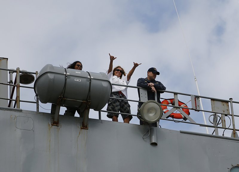 Ship with sailors rescued at sea reaches US base in Okinawa