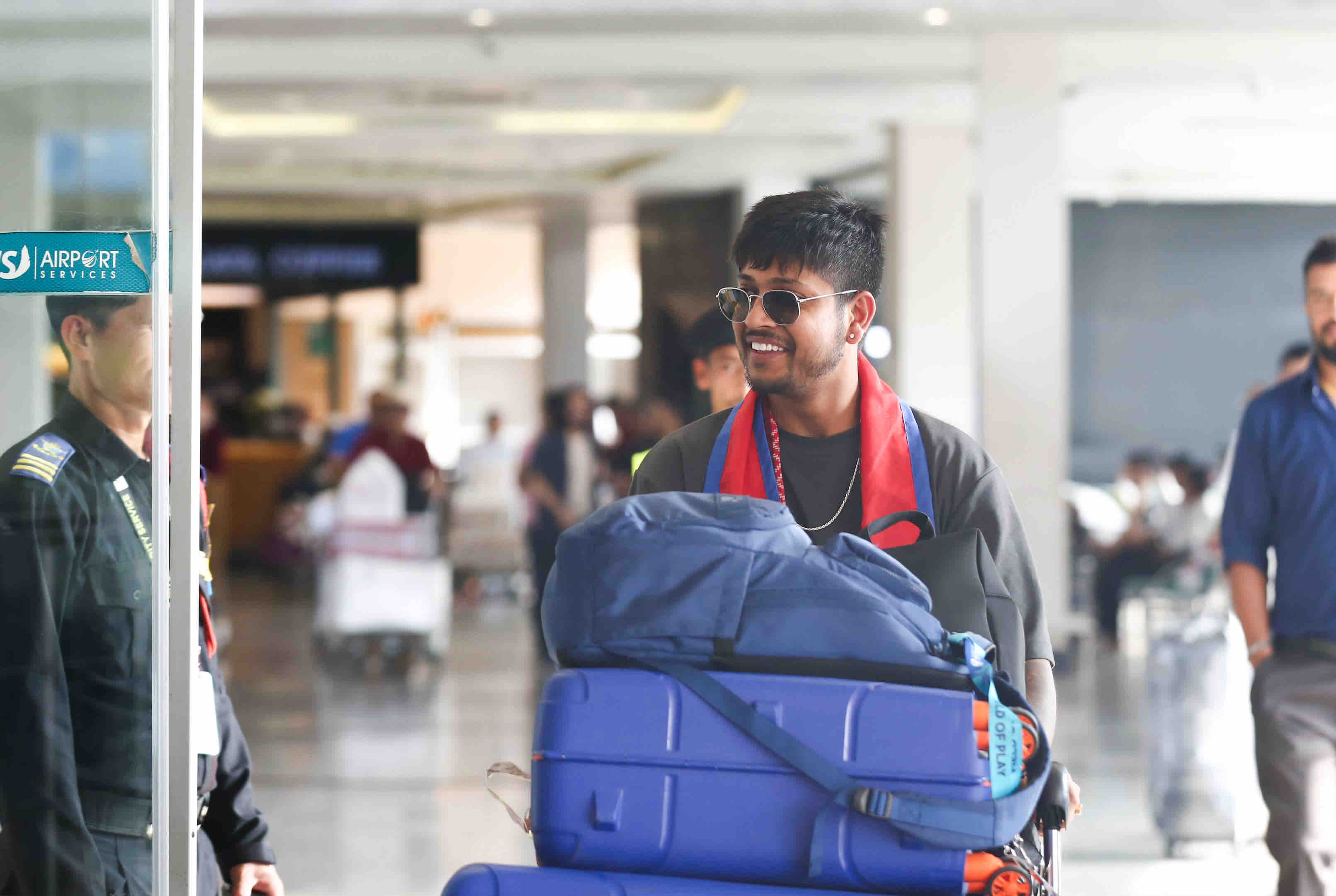 Spinner Sandeep Lamichhane returns home after participating in ICC T20 World Cup (With Photos)