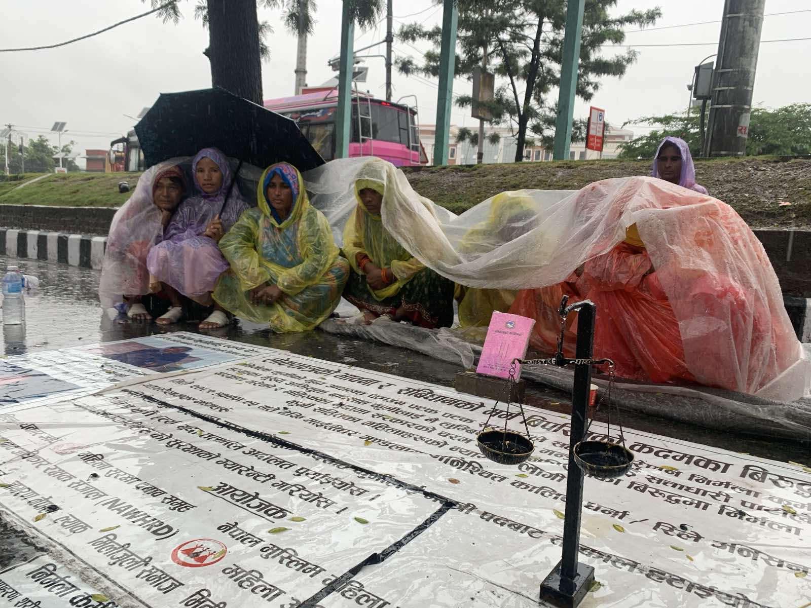 Rights activists continue their sit-in demanding justice for Nirmala Kurmi (In Pictures)