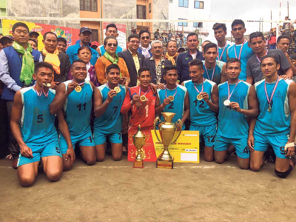 APF lifts Dhorpatan Men’s Volleyball title