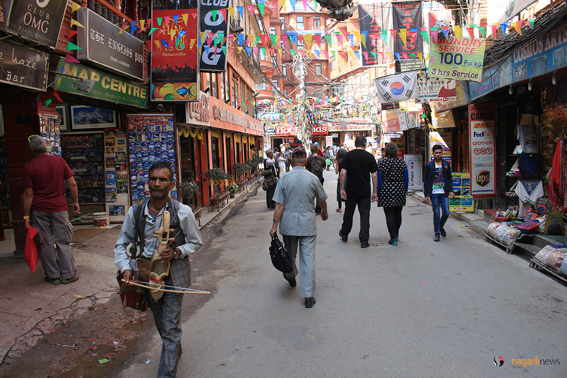 A glimpse of Thamel after being declared vehicle-free zone ...